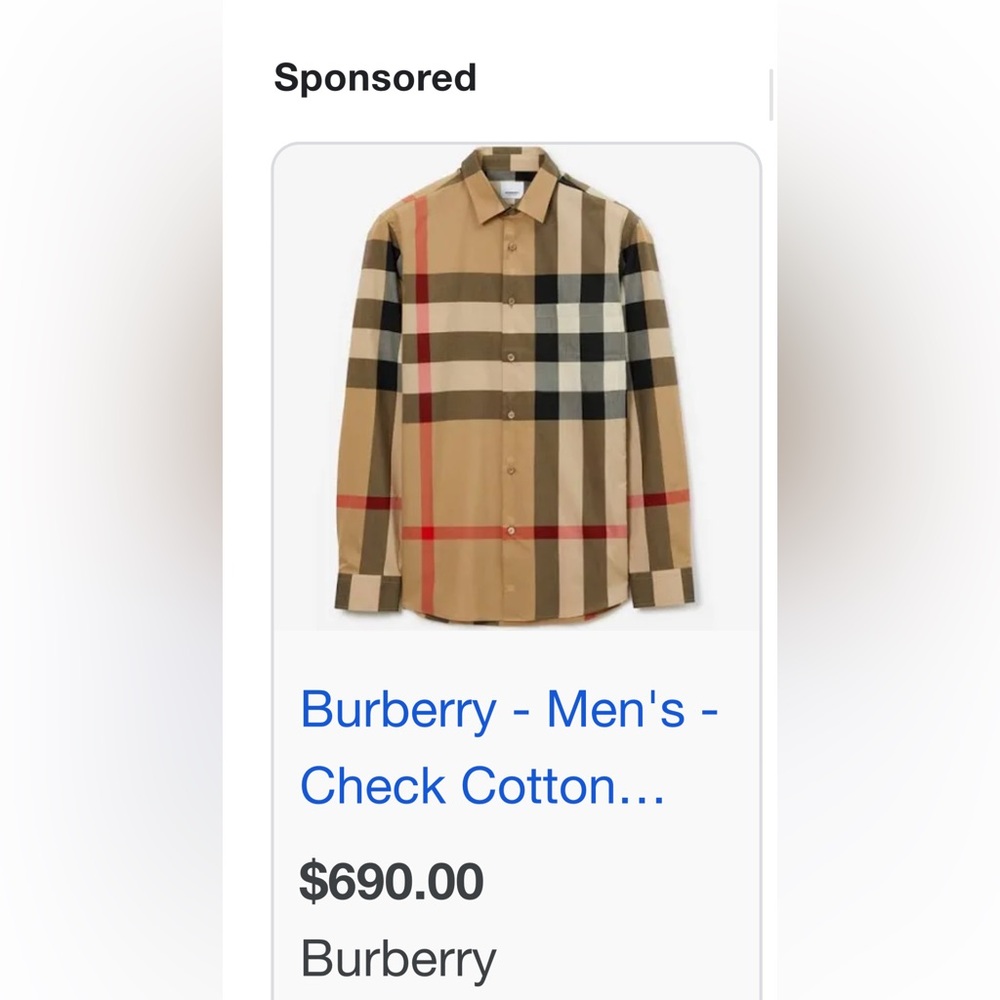 Men’s Burberry Button Down - Picture 2 of 2